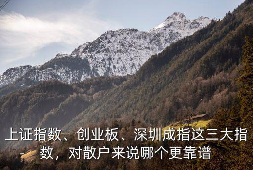 上證指數、創業板、深圳成指這三大指數，對散戶來說哪個更靠譜