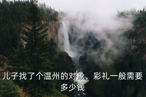 兒子找了個(gè)溫州的對(duì)象，彩禮一般需要多少錢