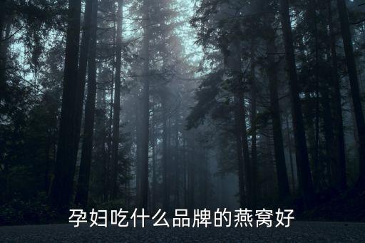孕婦吃什么品牌的燕窩好