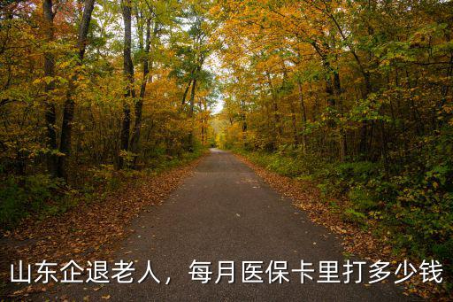 山東企退老人，每月醫保卡里打多少錢