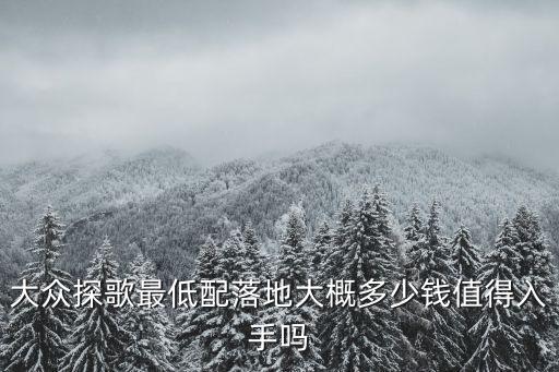 大眾探歌最低配落地大概多少錢值得入手嗎