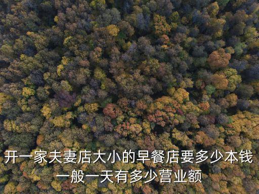 開一家夫妻店大小的早餐店要多少本錢一般一天有多少營業額