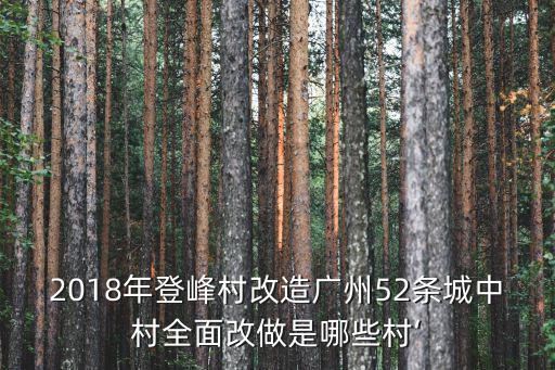 廣州哪里城中村有哪些,條件最好的是哪里