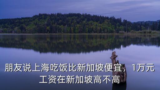深圳和新加坡哪里工資高,1萬元工資在新加坡高不高