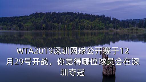 WTA2019深圳網球公開賽于12月29號開戰，你覺得哪位球員會在深圳奪冠
