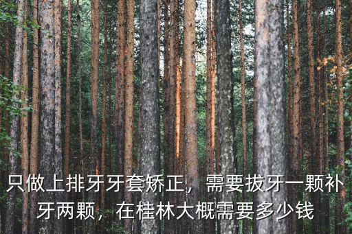 溫州牙齒矯正多少,只做上排牙牙套矯正