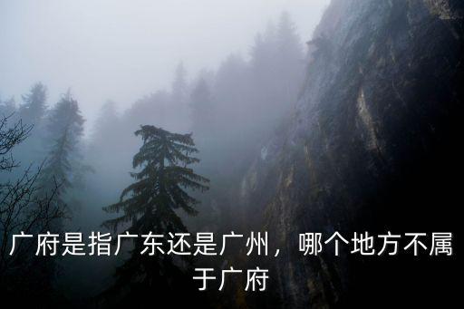 廣府是廣東哪里,為什么廣府人是廣東人的代表