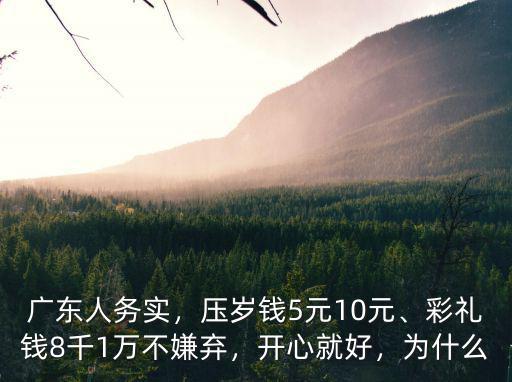 廣東人務實，壓歲錢5元10元、彩禮錢8千1萬不嫌棄，開心就好，為什么