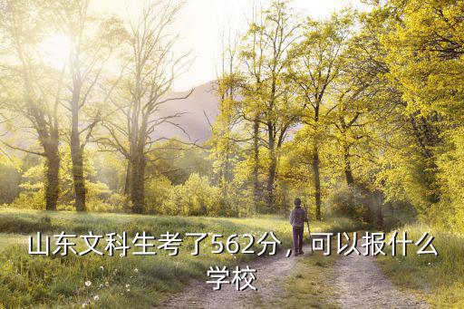 山東文科生考了562分，可以報什么學校