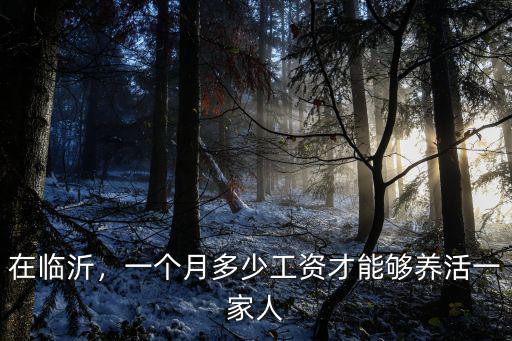 在臨沂，一個月多少工資才能夠養(yǎng)活一家人