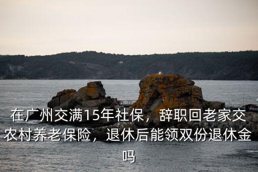 在廣州交多少年社保可以退休金,在廣州交滿15年社保