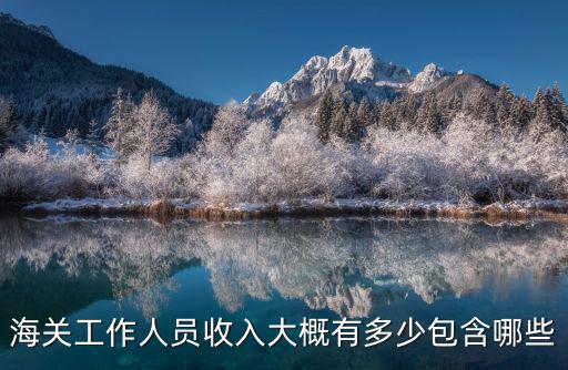 海關工作人員收入大概有多少包含哪些