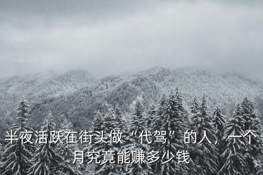 棗莊代駕一個月收入多少,一個月你賺多少錢