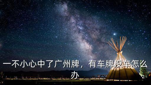 廣州車牌不通過怎么取消,一不小心中了廣州牌