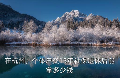 在杭州，個體戶交15年社保退休后能拿多少錢