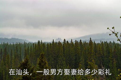 在汕頭，一般男方娶妻給多少彩禮