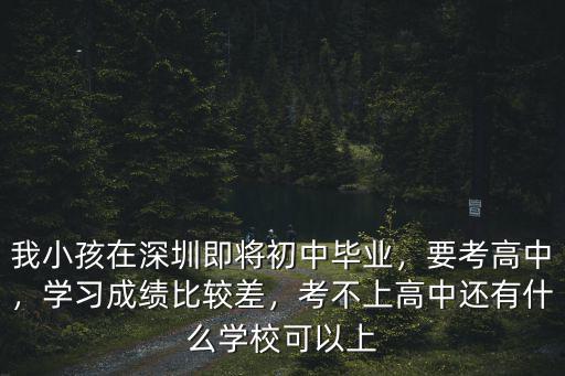 深圳讀高中要多少分,我小孩在深圳即將初中畢業