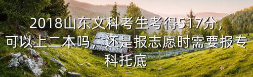 山東文科2018二本分數線是多少,山東二本線是多少分