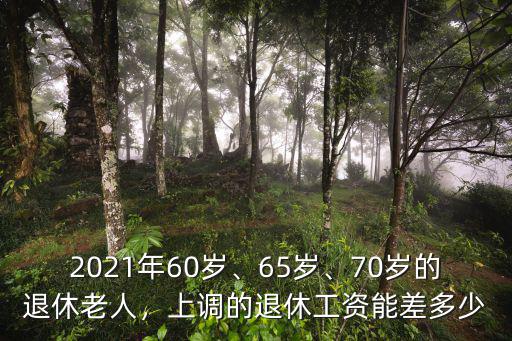 2021年60歲、65歲、70歲的退休老人，上調的退休工資能差多少