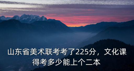 山東美術聯考多少及格,山東美術生聯考223分