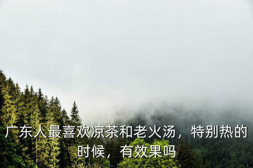 廣東人最喜歡涼茶和老火湯，特別熱的時候，有效果嗎