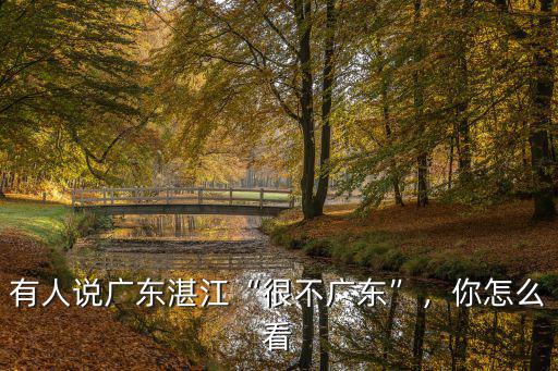 有人說廣東湛江“很不廣東”，你怎么看