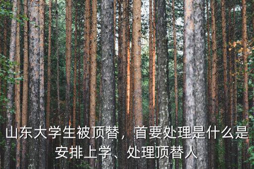 山東大學生被頂替，首要處理是什么是安排上學、處理頂替人