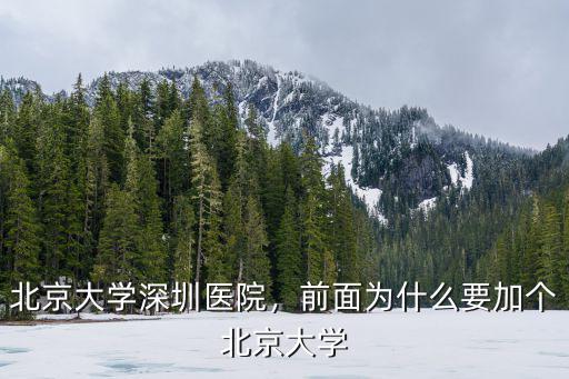 北京大學深圳醫院張新濤怎么樣,前面為什么要加個北京大學