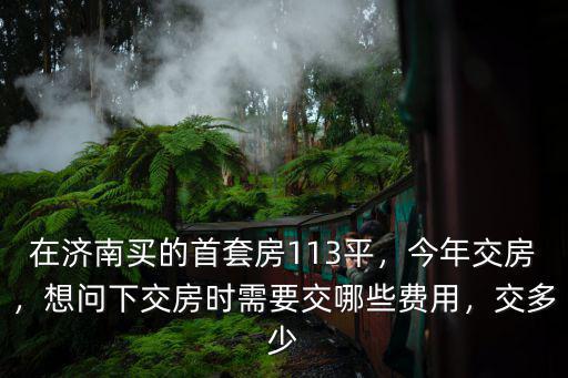 濟南交房需要的費用大概多少,在濟南買的首套房113平