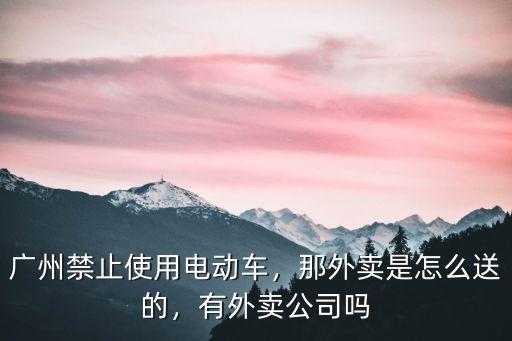 廣州禁止使用電動車，那外賣是怎么送的，有外賣公司嗎