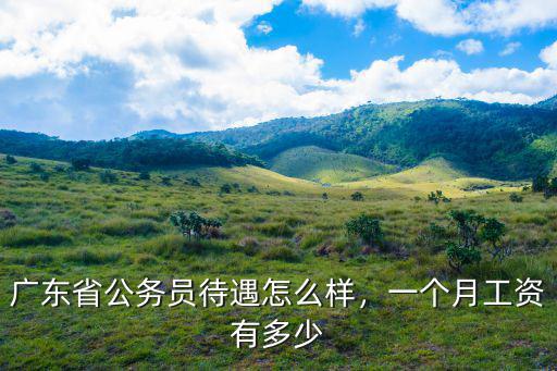 廣東省公務員待遇怎么樣，一個月工資有多少