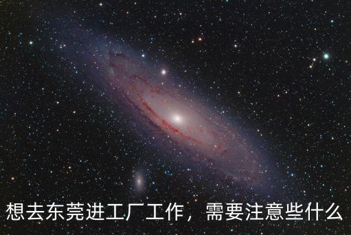 想去東莞進工廠工作，需要注意些什么