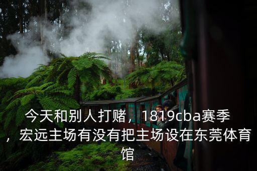 今天和別人打賭，1819cba賽季，宏遠(yuǎn)主場有沒有把主場設(shè)在東莞體育館