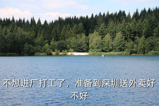 不想進廠打工了，準備到深圳送外賣好不好