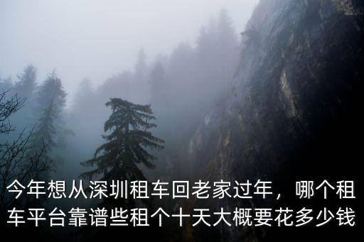 今年想從深圳租車回老家過年，哪個租車平臺靠譜些租個十天大概要花多少錢