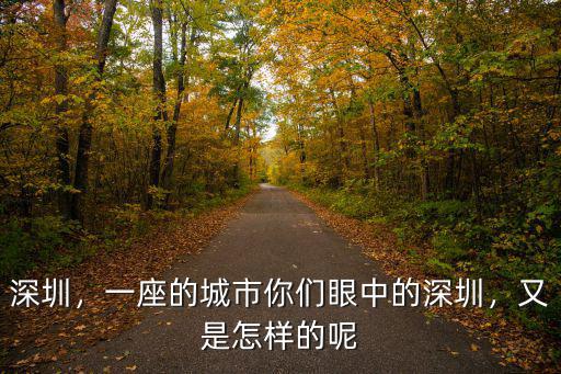 怎么描述以前的深圳,你們眼中的深圳