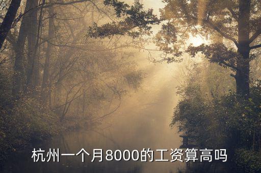 杭州一個(gè)月8000的工資算高嗎