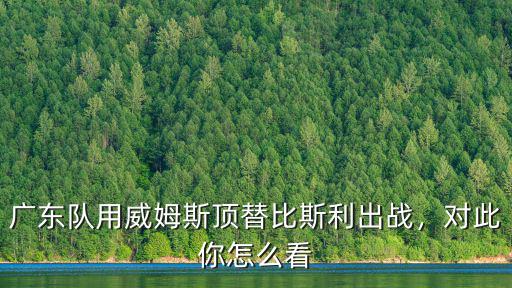 廣東隊用威姆斯頂替比斯利出戰，對此你怎么看