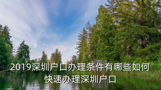 怎么樣能申請深圳戶口本,如何快速辦理深圳戶口