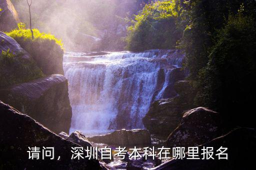 請問，深圳自考本科在哪里報名