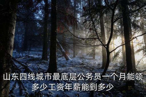 山東四線城市最底層公務(wù)員一個月能領(lǐng)多少工資年薪能到多少