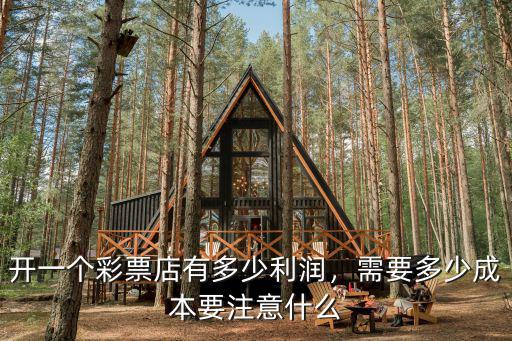 寧波開彩票店投資需要多少,開一個彩票店有多少利潤