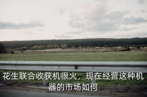 花生聯(lián)合收獲機很火，現(xiàn)在經(jīng)營這種機器的市場如何