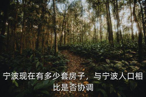 寧波人均家庭多少套房子,寧波的朋友們