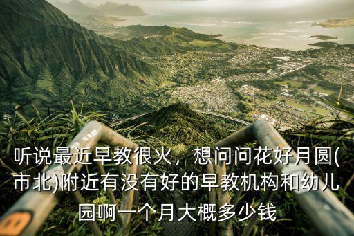 聽說最近早教很火，想問問花好月圓(市北)附近有沒有好的早教機構和幼兒園啊一個月大概多少錢