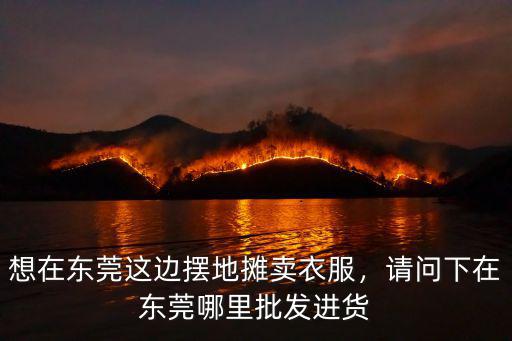 東莞哪里有賣衣服批發的,想在東莞這邊擺地攤賣衣服