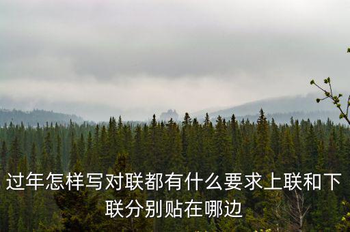 過年怎樣寫對聯都有什么要求上聯和下聯分別貼在哪邊