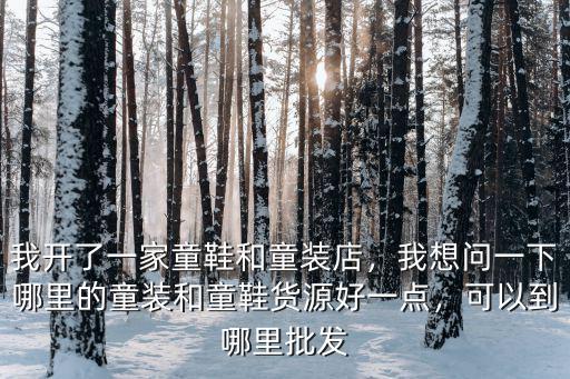 廣州哪里批發童裝高檔一點,可以到哪里批發