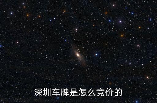 深圳車牌是怎么競價的