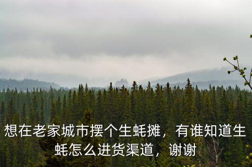 想在老家城市擺個生蠔攤，有誰知道生蠔怎么進貨渠道，謝謝